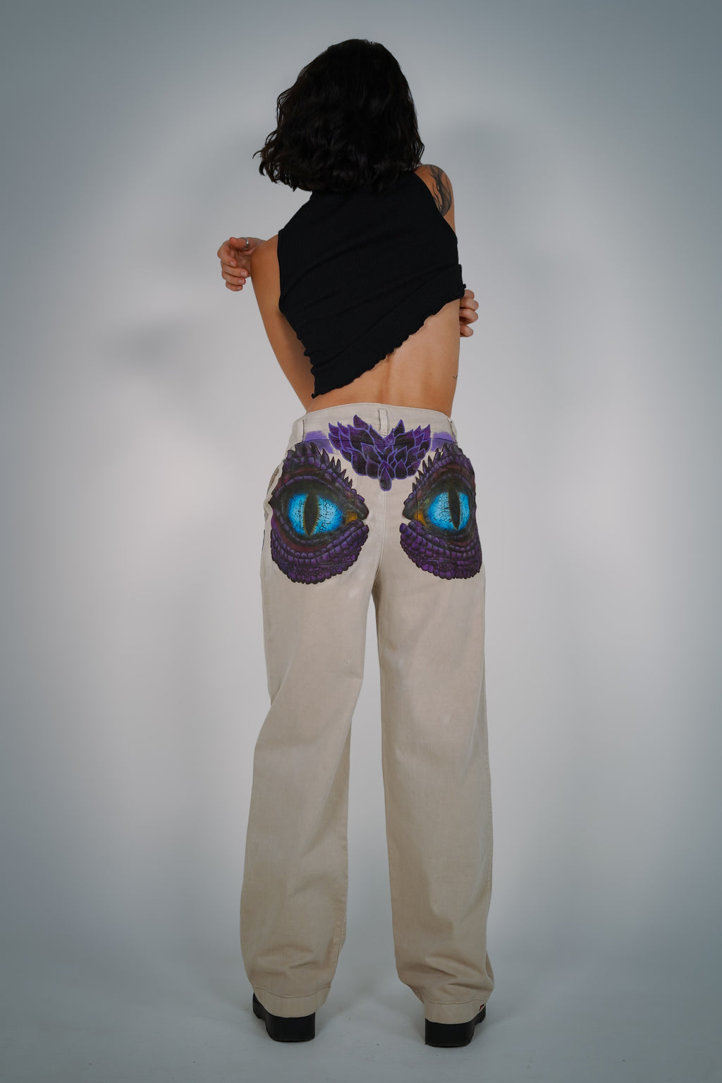 "Dragon Eyes" Khaki Women's Jean