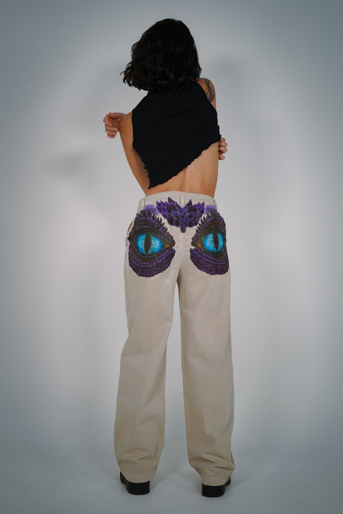 "Dragon Eyes" Khaki Women's Jean
