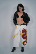 "Red Dragon" Denim Jean