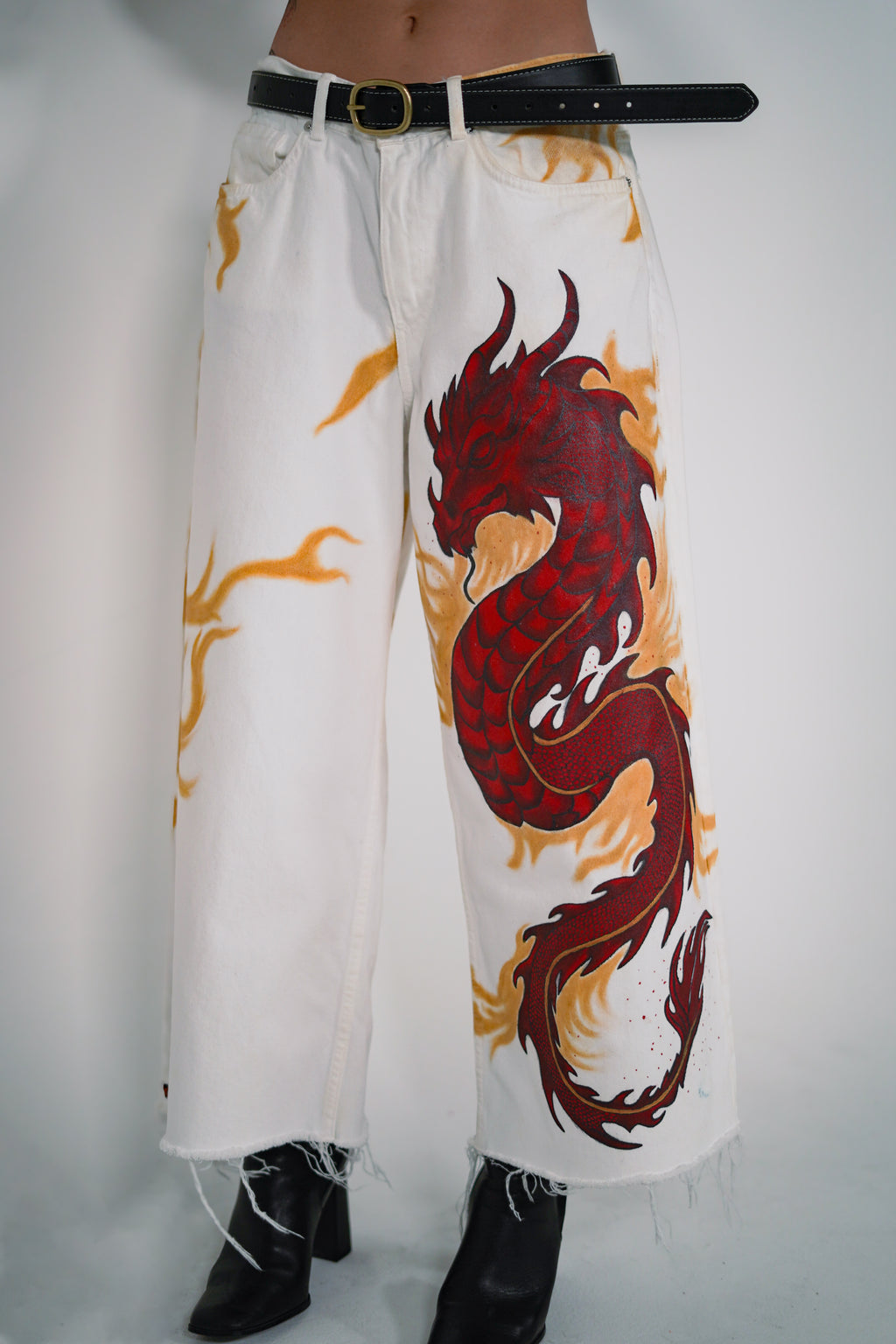 "Red Dragon" Denim Jean