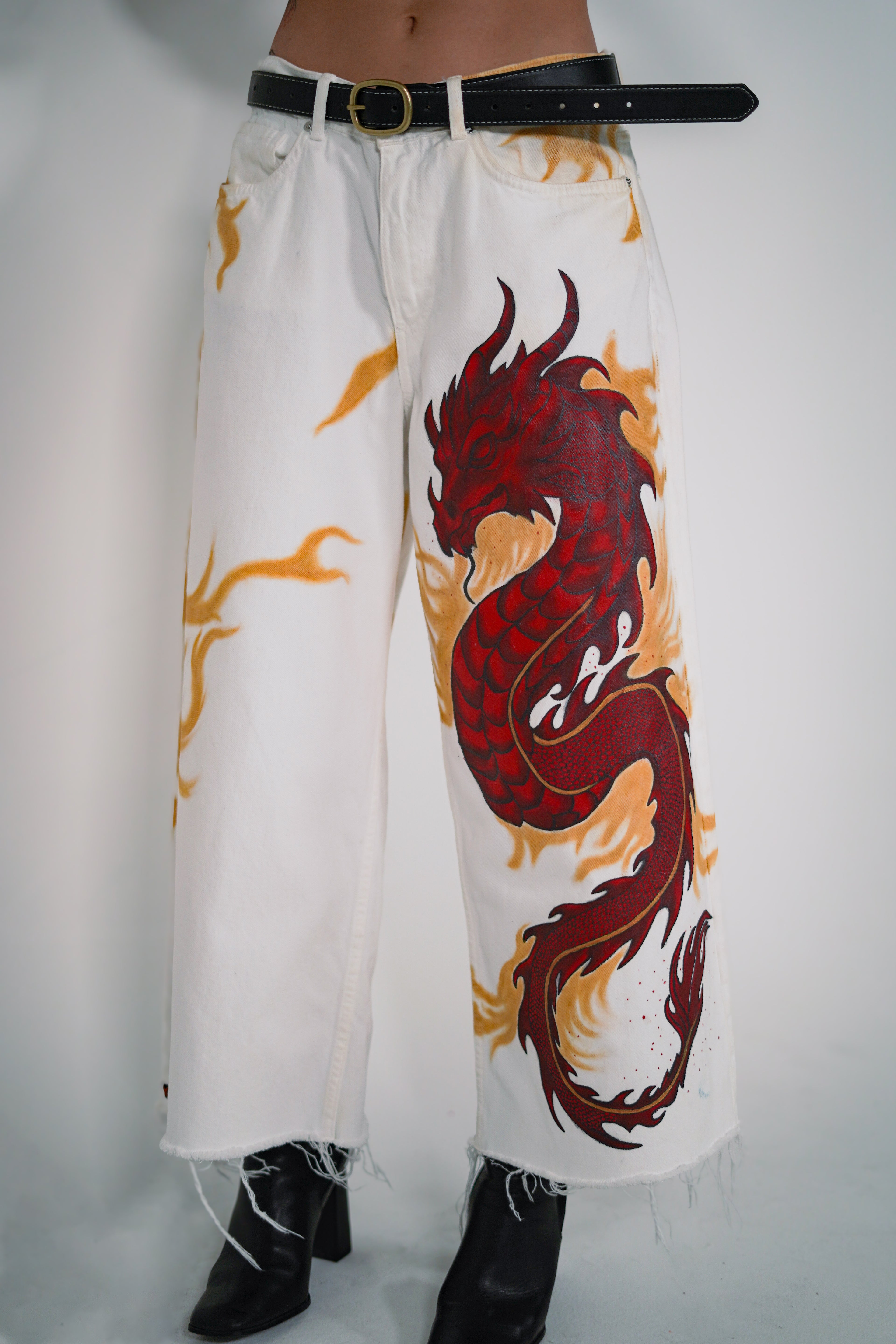 "Red Dragon" Denim Jean